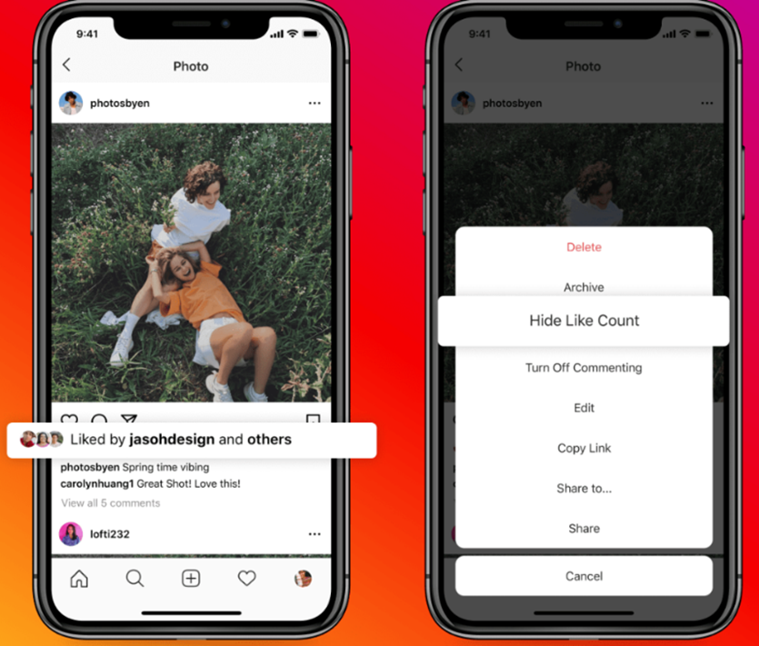 Figure 3 User interface for Project Daisy on Instagram at launch